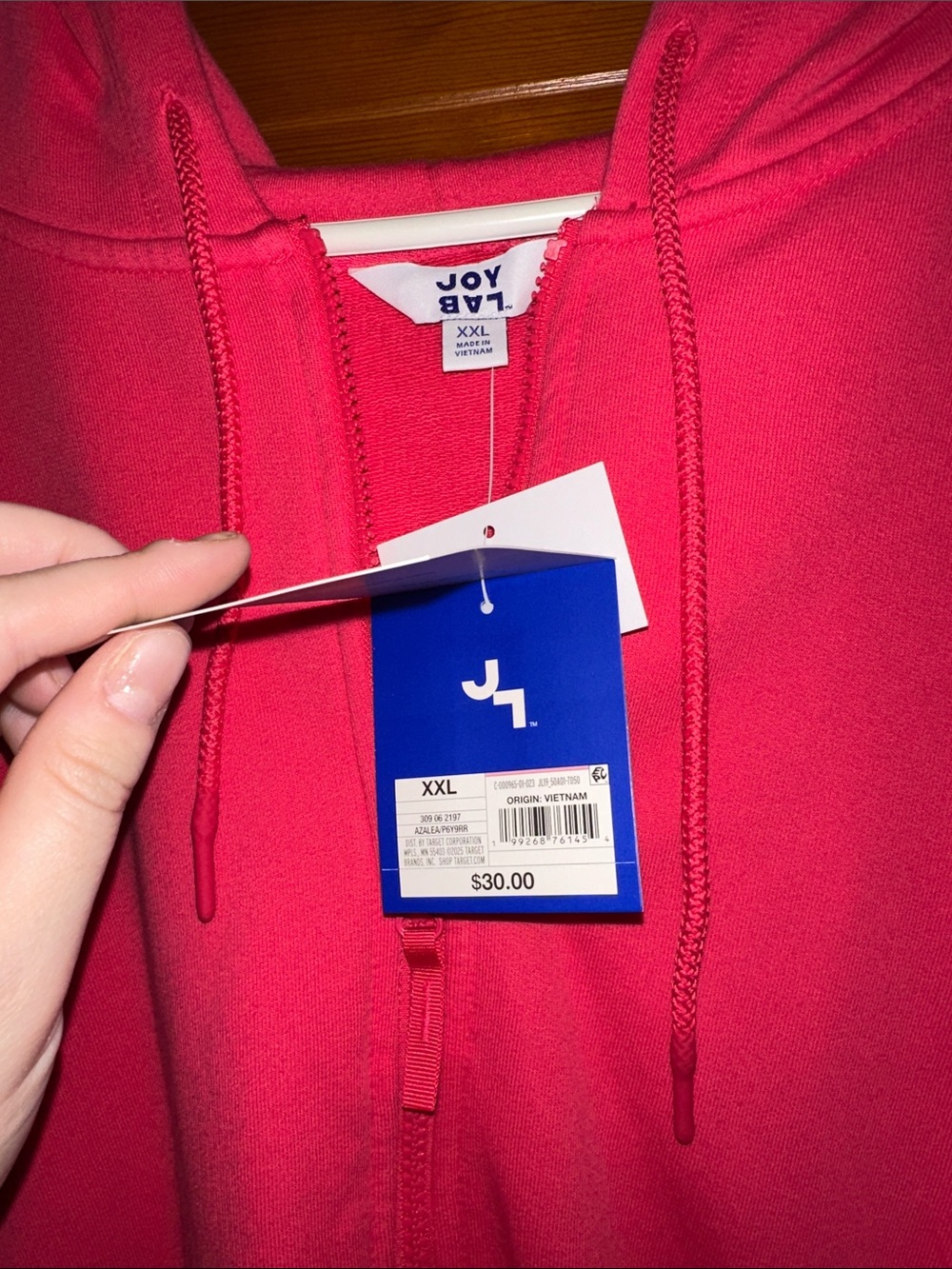 JoyLab Hot Pink Hooded Pullover Sweatshirt - Picture 2 of 3